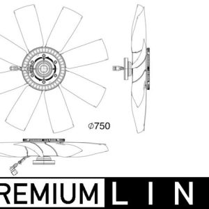 Ventilator radiator VOLVO FH 520 diesel 519 cai MAHLE ORIGINAL CFF 505 000P