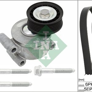 Set curea transmisie cu caneluri VOLVO C30 (533) 2.0 benzina 145 cai INA 529 0192 10