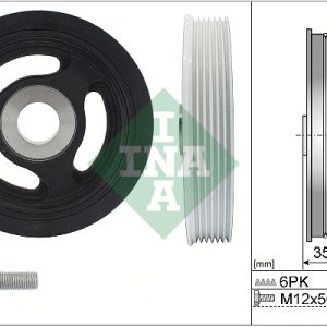 Set fulie arbore cotit VOLVO C30 (533) D2 diesel 115 cai INA 544 0104 20