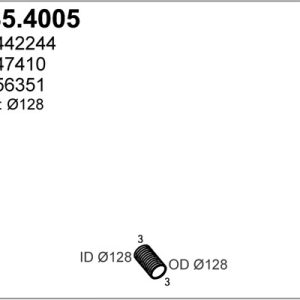 Teava flexibila esapament VOLVO FM12 FM 12/460 diesel 460 cai ASSO 585.4005
