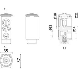 Supapa expansiune clima VOLVO FM II FM 370 diesel 370 cai MAHLE ORIGINAL AVE 206 000P