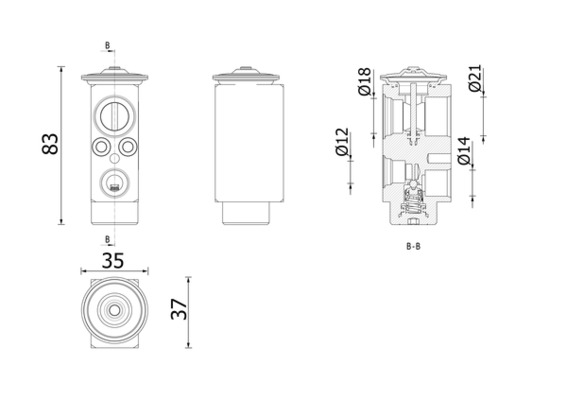 Supapa expansiune clima VOLVO FM II FM 370 diesel 370 cai MAHLE ORIGINAL AVE 206 000P