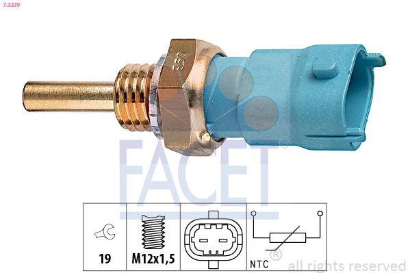 Senzor temperatura ulei VOLVO FH16 FH 16/540, FH 16/550 diesel 540 cai FACET 7.3239