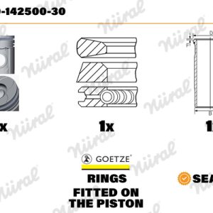 Set raparatii piston / bucsa cursa cilindru VOLVO FL6 FL 610 diesel 209 cai NURAL 89-142500-30