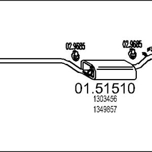Toba esapamet intermediara VOLVO C30 (533) D2 diesel 115 cai MTS 01.51510