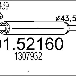 Toba esapamet intermediara VOLVO C30 (533) 1.6 benzina 100 cai MTS 01.52160