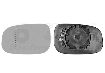 Sticla oglinda retrovizoare exterioara VOLVO C30 (533) 1.6 D diesel 109 cai VAN WEZEL 5947837