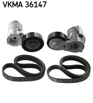 Set curea transmisie cu caneluri VOLVO C30 (533) D5 diesel 180 cai SKF VKMA 36147