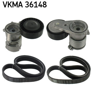Set curea transmisie cu caneluri VOLVO C30 (533) D5 diesel 180 cai SKF VKMA 36148