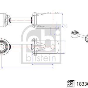 Bieleta antiruliu VW CRAFTER platou / sasiu (SZ_) 2.0 TDI RWD (SZB, SZC, SZD, SZH, SZI) diesel 140 cai FEBI BILSTEIN 183304