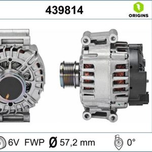 Alternator VW GOLF VII (5G1, BQ1, BE1, BE2) 2.0 GTI benzina 245 cai VALEO 439814