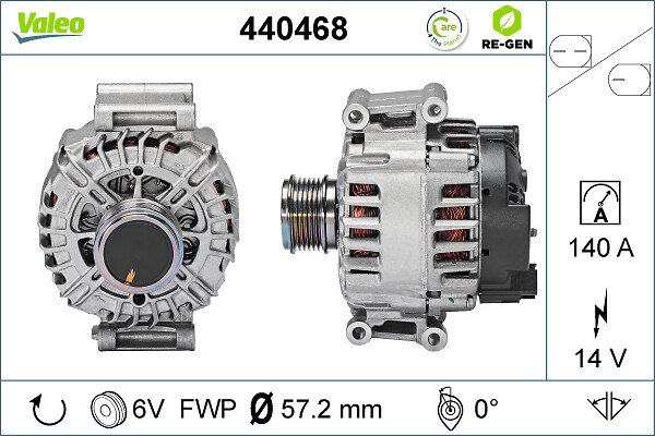 Alternator VW ARTEON (3H7, 3H8) 2.0 TSI benzina 190 cai VALEO 440468