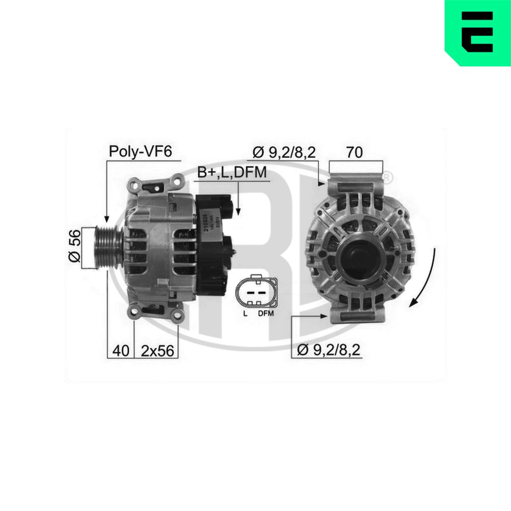 Alternator VW GOLF VI Cabriolet (517) 2.0 GTI benzina 211 cai ERA 210525A