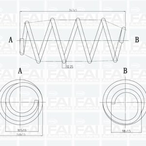 Arc spiral VW GOLF VI Variant (AJ5) 2.0 TDI diesel 136 cai FAI AUTOPARTS FPCS121