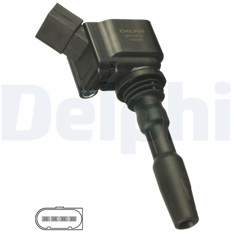 Bobina de inductie VW GOLF VII (5G1, BQ1, BE1, BE2) 1.4 TSI benzina 150 cai DELPHI GN10631-12B1