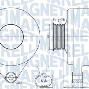 Alternator VW ARTEON (3H7, 3H8) 2.0 TDI 4motion diesel 190 cai MAGNETI MARELLI 063731986010