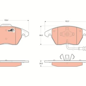 Placute frana VW GOLF VI (5K1) 2.0 GTi benzina 235 cai TRW GDB1550