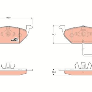 Placute frana VW GOLF VAN VI Variant (AJ5) 1.2 TSi benzina 105 cai TRW GDB1658
