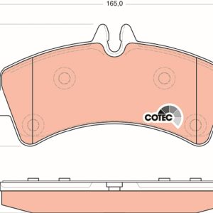 Placute frana VW CRAFTER 30-50 platou / sasiu (2F_) 2.5 TDI diesel 88 cai TRW GDB1699
