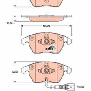Placute frana VW GOLF VI (5K1) 1.6 TDI diesel 105 cai TRW GDB1807