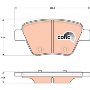 Placute frana VW GOLF VI Cabriolet (517) 2.0 R benzina 265 cai TRW GDB1841