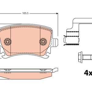 Placute frana VW GOLF VI (5K1) 2.0 R 4motion benzina 265 cai TRW GDB2083