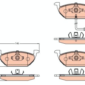 Placute frana VW GOLF VI Variant (AJ5) 2.0 TFSI benzina 200 cai TRW GDB2108