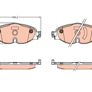 Placute frana VW GOLF VAN VII Variant (BA5) 2.0 TDi BlueMotion 4motion diesel 150 cai TRW GDB2143