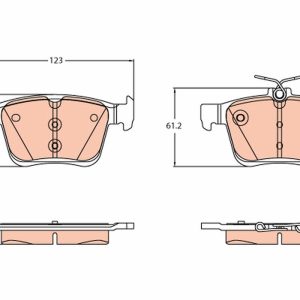 Placute frana VW GOLF SPORTSVAN VII (AM1, AN1) 2.0 TDI diesel 150 cai TRW GDB2179