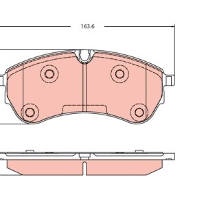 Placute frana VW CRAFTER caroserie (SY_, SX_) 2.0 TDI RWD diesel 122 cai TRW GDB2362