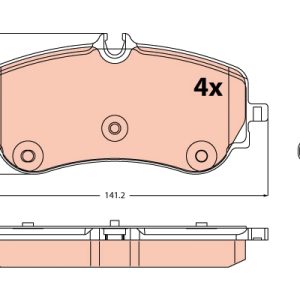 Placute frana VW CRAFTER caroserie (SY_, SX_) 2.0 TDI diesel 140 cai TRW GDB2379