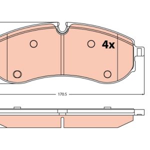 Placute frana VW CRAFTER platou / sasiu (SZ_) 2.0 TDI diesel 102 cai TRW GDB2382