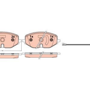 Placute frana VW CADDY CALIFORNIA V Camper (SBB, SBJ) 2.0 TDi BMT diesel 102 cai TRW GDB2392