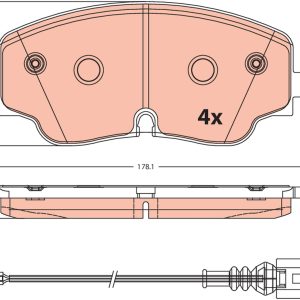 Placute frana VW GOLF ALLTRACK VIII (CG5) 2.0 TDI 4motion diesel 200 cai TRW GDB2498