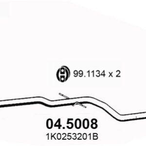 Racord evacuare VW GOLF VI (5K1) 2.0 TDI diesel 140 cai ASSO 04.5008