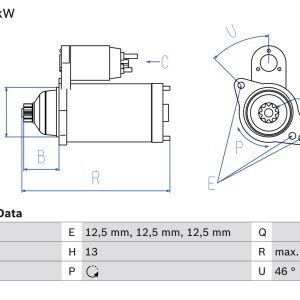 Electromotor VW GOLF VI (5K1) 1.4 TSI benzina 122 cai BOSCH 0 986 025 220