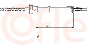Cablu frana de parcare VW GOLF VI Cabriolet (517) 2.0 TDI diesel 150 cai COFLE 10.7132
