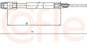 Cablu frana de parcare VW GOLF VI Cabriolet (517) 2.0 TSI benzina 220 cai COFLE 10.7517