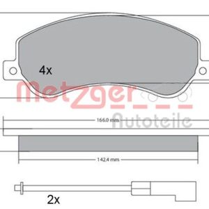 Placute frana VW AMAROK (2HA, 2HB, S1B, S6B, S7A, S7B) 2.0 BiTDI diesel 163 cai METZGER 1170290