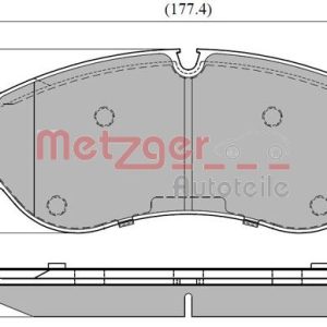 Placute frana VW CRAFTER bus (SYI, SYJ) 2.0 TDI diesel 102 cai METZGER 1170898