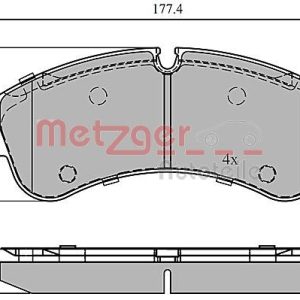 Placute frana VW CRAFTER platou / sasiu (SZ_) 2.0 TDI 4motion diesel 177 cai METZGER 1170907