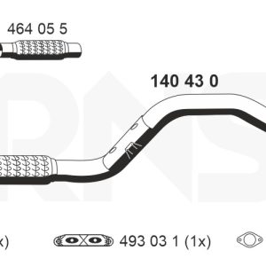 Racord evacuare VW GOLF VI Variant (AJ5) 1.4 benzina 80 cai ERNST 140430