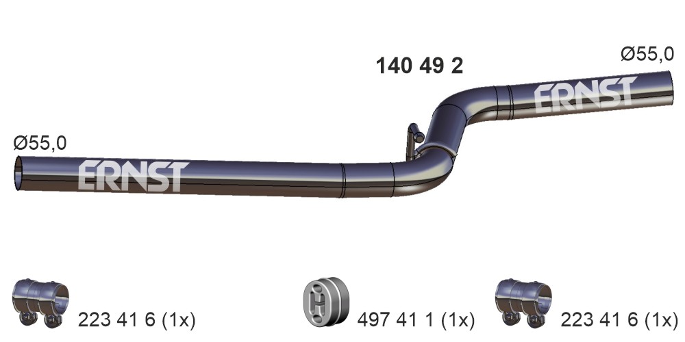 Racord evacuare VW CADDY IV Autoutilitara/limuzina spatioasa (SAA, SAH) 2.0 TDI 4motion diesel 110 cai ERNST 140492