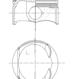 Piston VW GOLF ALLTRACK VII Variant (BA5, BV5) 1.8 TSI 4motion benzina 180 cai MAHLE ORIGINAL 033 PI 00109 001