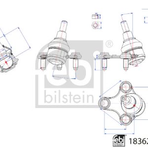 Pivot VW CADDY V Autoutilitara/limuzina spatioasa (SBA, SBH) 2.0 TDi BMT diesel 102 cai FEBI BILSTEIN 183622