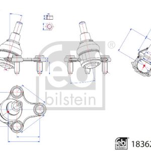 Pivot VW CADDY V microbus (SBB, SBJ) 1.5 TSi EVO benzina 114 cai FEBI BILSTEIN 183625