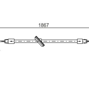 Cablu frana de parcare VW CRAFTER 30-50 caroserie (2E_) 2.5 TDI diesel 109 cai BOSCH 1 987 482 028