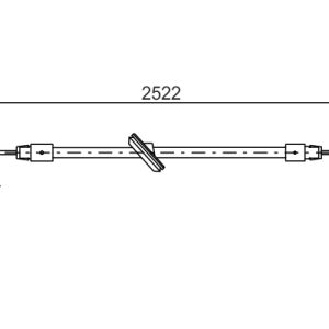 Cablu frana de parcare VW CRAFTER 30-50 platou / sasiu (2F_) 2.5 TDI diesel 109 cai BOSCH 1 987 482 029
