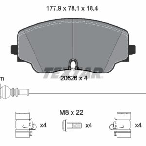 Placute frana VW ARTEON SHOOTING BRAKE (3H9) 1.4 eHybrid benzina/elector 218 cai TEXTAR 2062601