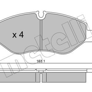Placute frana VW CRAFTER 30-35 bus (2E_) 2.0 TDI diesel 136 cai METELLI 22-0671-0
